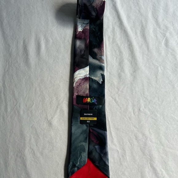 Jerry Garcia Silk Necktie 3.5 inch width 60 inch Length abstract design Shahman - Picture 3 of 7